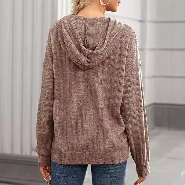 Damen Oversized Kapuzenpullover mit strukturiertem Design R&B