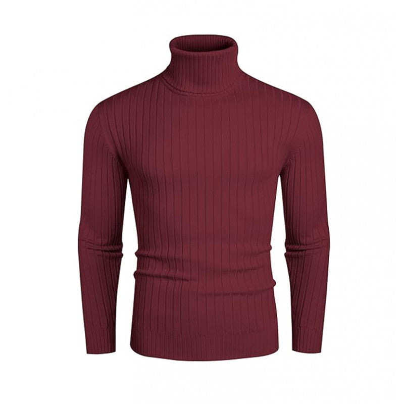 Herren Rollkragenpullover aus hochwertigen Strickmaterialien mit eleganter Rippenstruktur R&B
