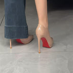 Damen elegante High Heel Pumps mit hochwertigem Lackfinish R&B
