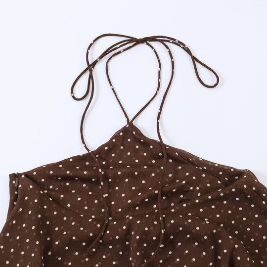 Damen Sommerkleid mit voluminösen Rüschendetails und tiefem V-Ausschnitt R&B
