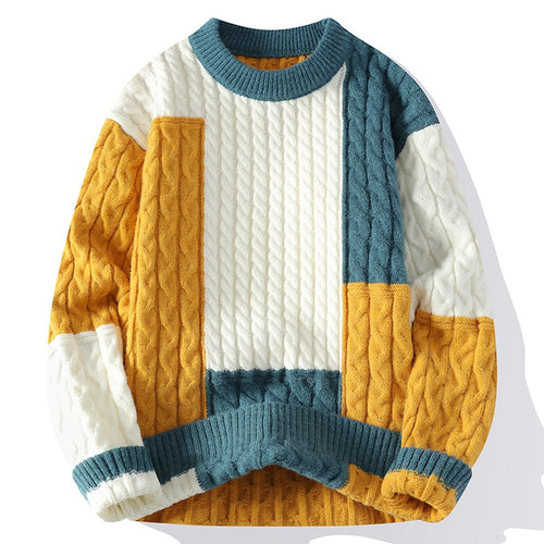 Herren modischer Pullover im Kabelstrickdesign R&B