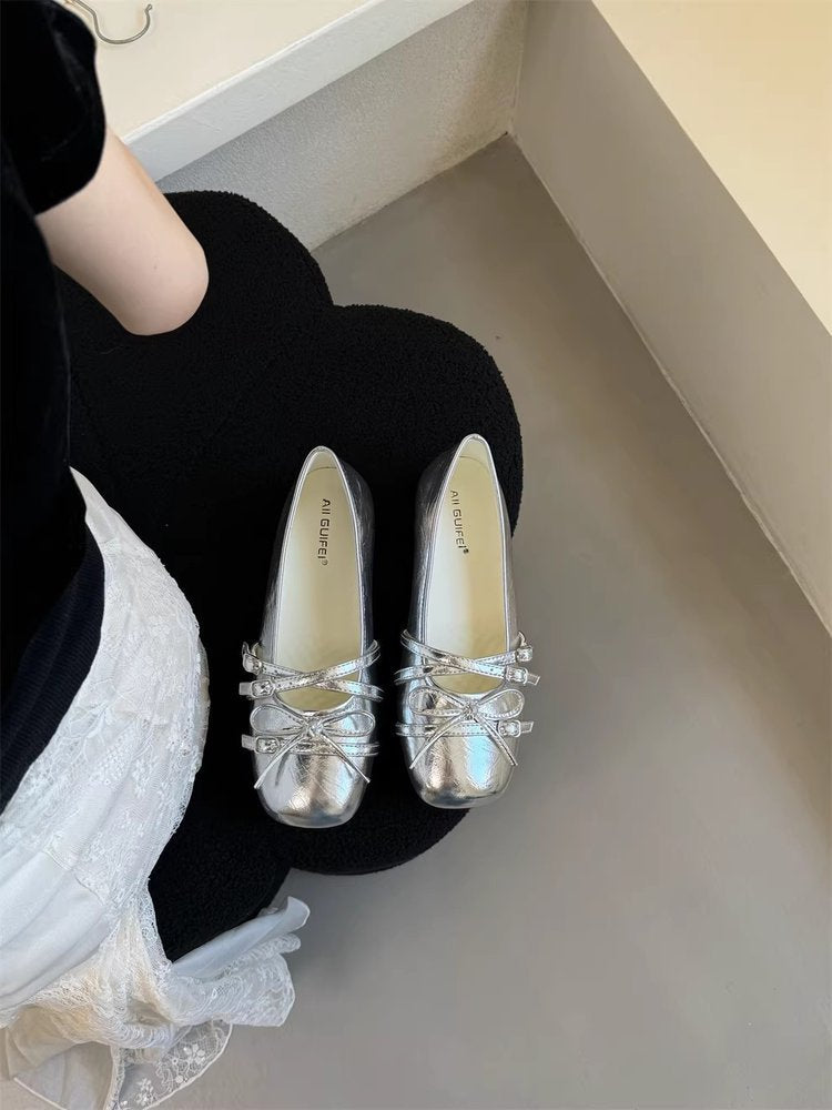 Damen elegante Ballerinas mit modischen Riemchen und komfortabler Sohle R&B