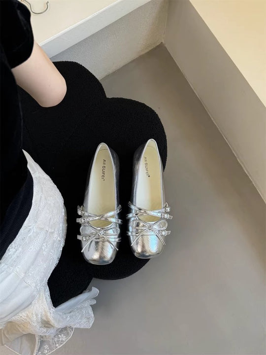 Damen elegante Ballerinas mit modischen Riemchen und komfortabler Sohle R&B