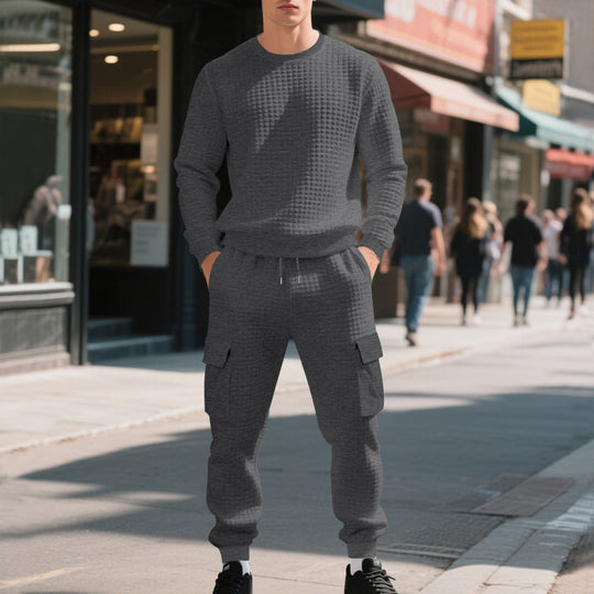 Herren lässiges Sweatshirt und Cargohose Set R&B