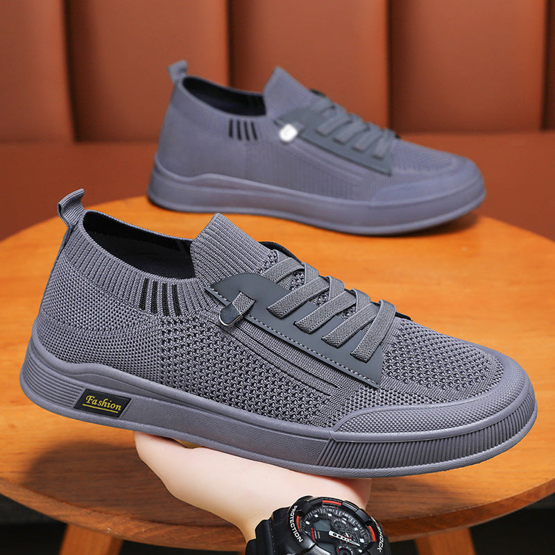 Damen Freizeit-Sneaker mit innovativem Strickdesign und elastischem Verschluss R&B