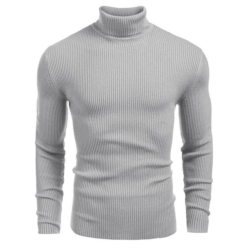 Herren Rollkragenpullover aus feinem Rippstrick R&B