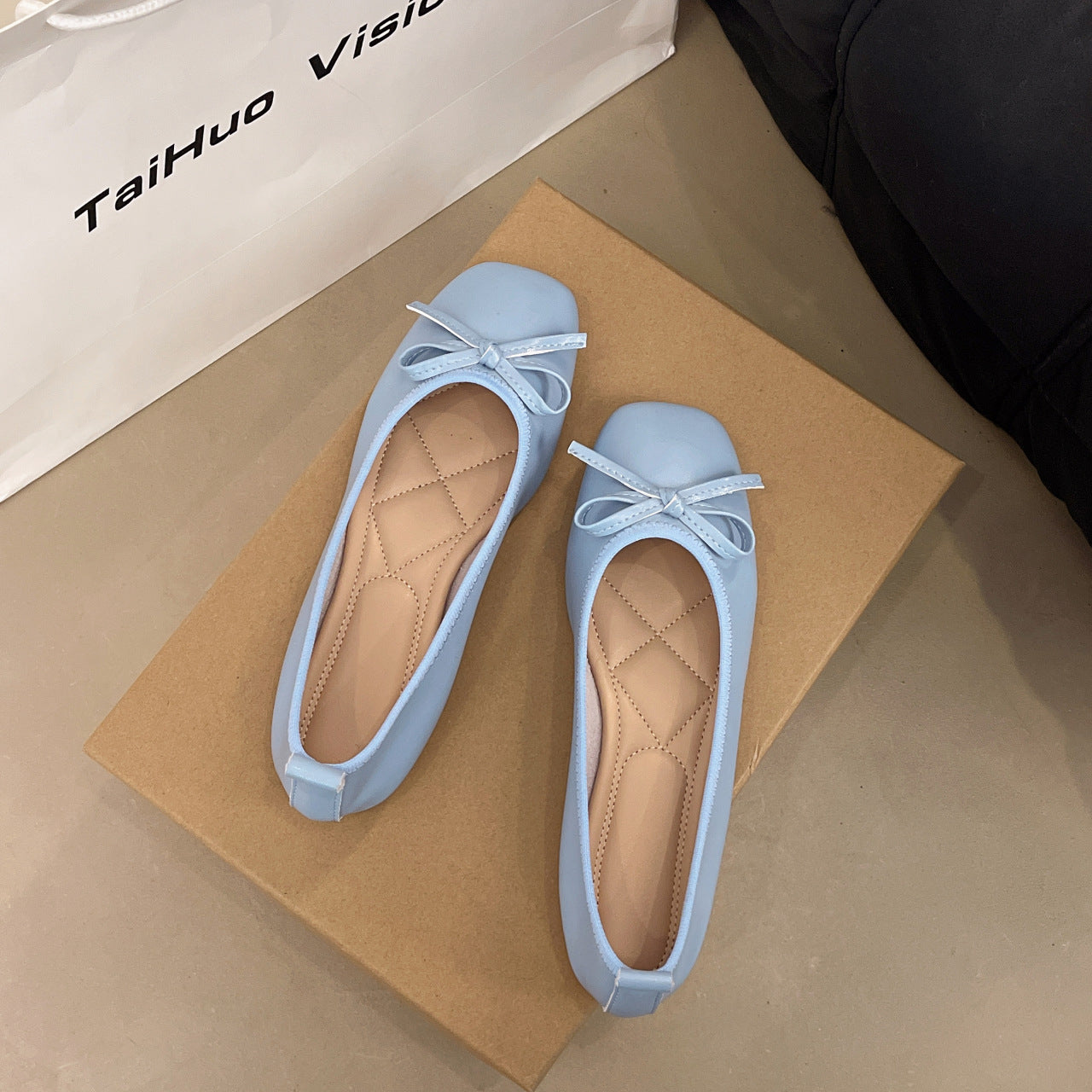 Damen Ballerinas mit süßem Schleifen-Design und komfortabler Sohle EB