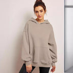 Damen lässiger Oversized Hoodie mit Kängurutasche R&B