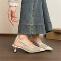 Damen Slingback Mules mit Netzdesign R&B