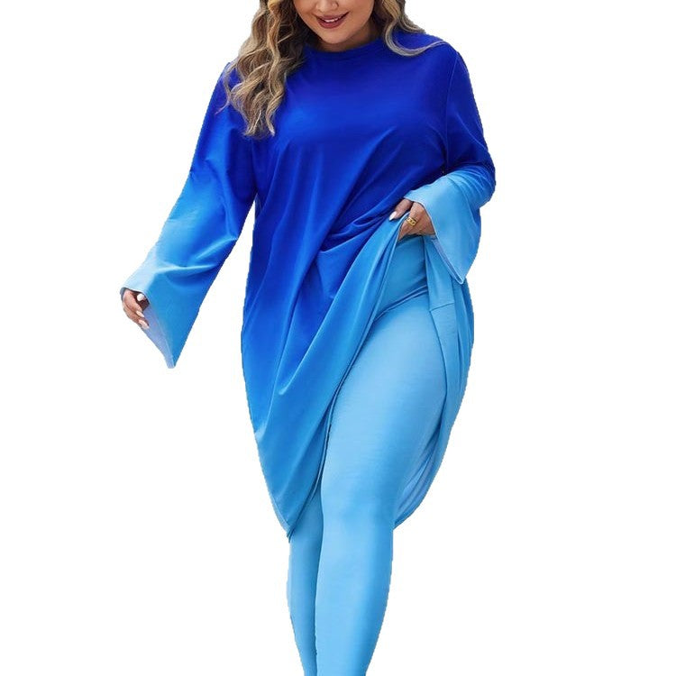 Damen Tunika mit lange Ärmel und legerem Schnitt R&B