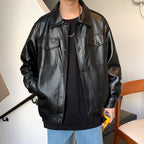 Herren Lederjacke mit Brusttaschen
