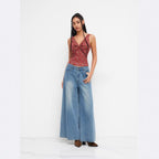Damen Dekoratives Floral Top mit Raffungen R&B