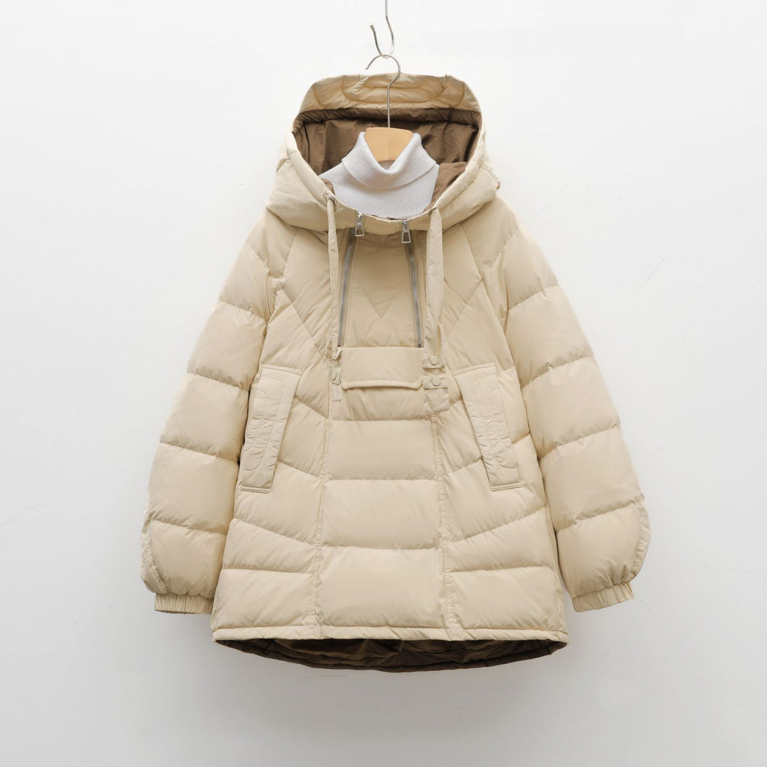 Damen Modische Steppjacke mit hohem Kragen und funktionalen Taschen R&B