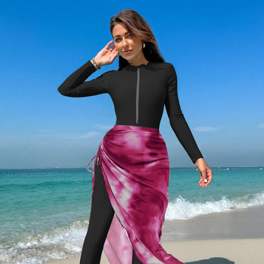 Damen Langärmliger Sport-Badeanzug R&B