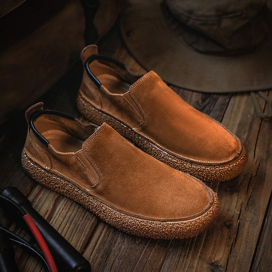 Herren Bequeme Wildlederslipper R&B