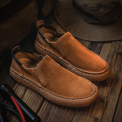 Herren Bequeme Wildlederslipper R&B