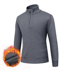 Herren kuscheliger Rollkragenpullover mit Reißverschluss