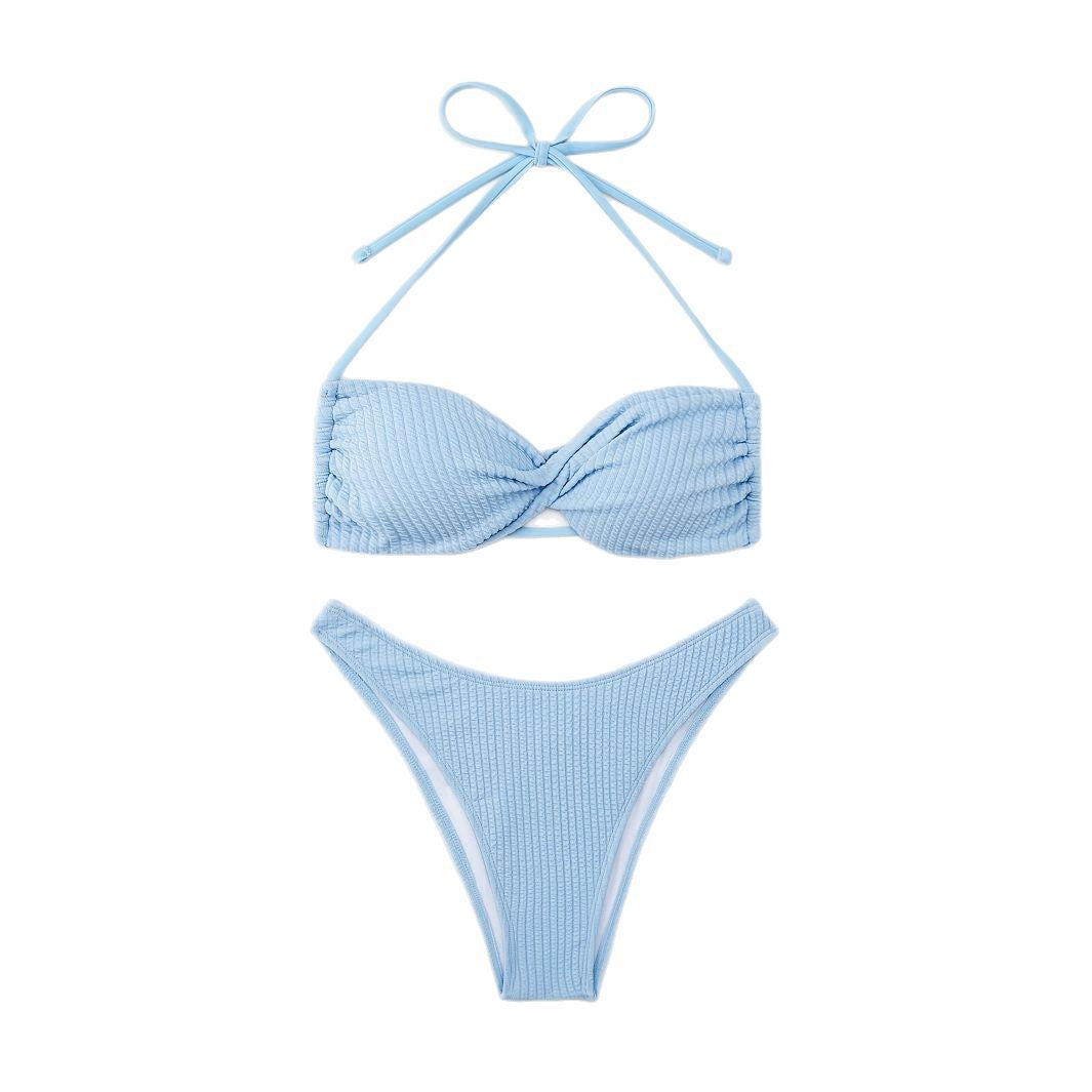 Damen Bandeau-Bikini mit strukturierter Oberfläche R&B