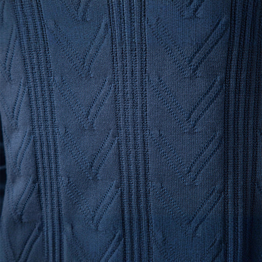 Herren Pullover mit V-Ausschnitt und strukturiertem Design R&B