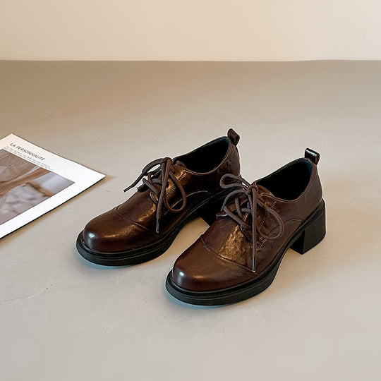 Damen Komfortable und elegante Schnürschuhe mit Blockabsatz R&B
