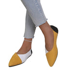 Damen Ballerinas mit spitz zulaufender Sohle und modischem Farbkontrast R&B