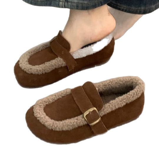 Damen Hauschuhe mit komfortablem Kunstfellrand R&B