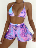 Damen trendiges Bikini-Set mit luftigen Shorts