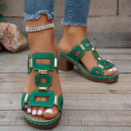 Damen Absatzsandalen mit modischem Riemendesign und verzierten Elementen R&B