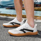 Herren nan urbaner Mesh-Runner mit dreidimensionalem BelüftungsgewR&Be, stoßdämpfender Leichtschaum-Zwischensohle und Fersen-Zuglasche R&B