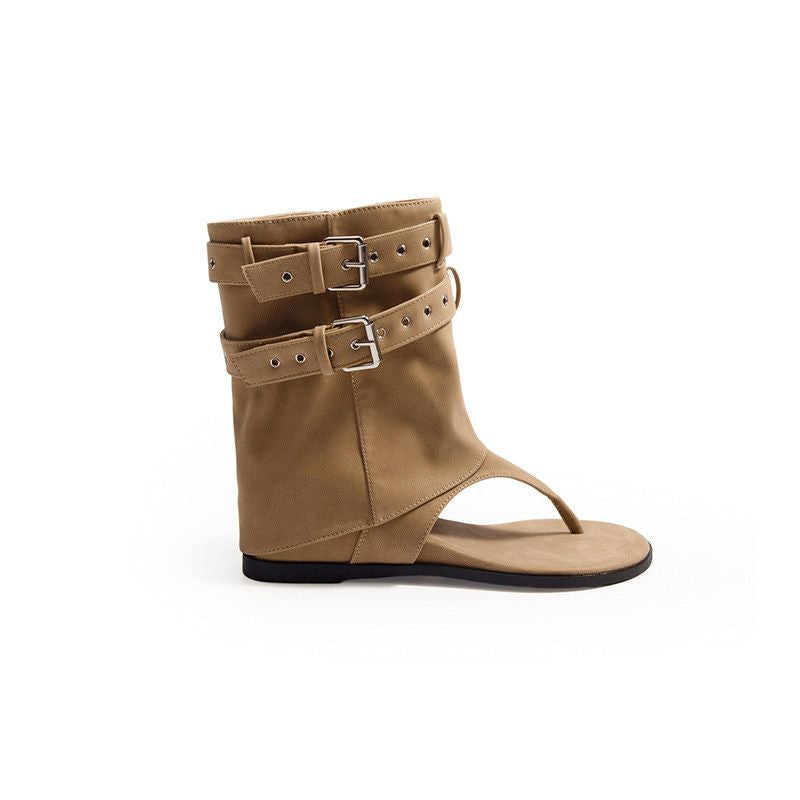 Damen offene Sandalen mit modischen Schnallen R&B