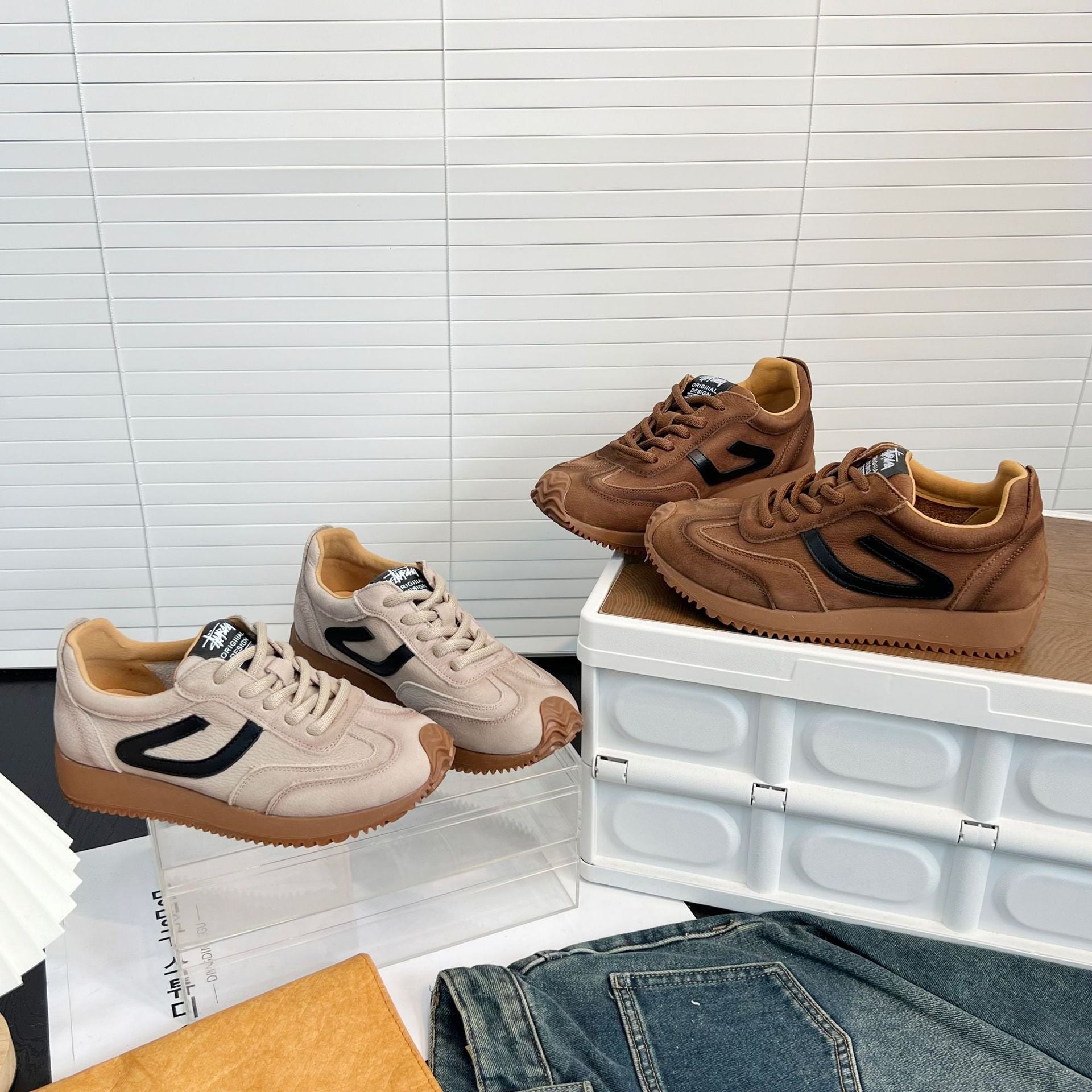Damen Sportliche Sneakers mit atmungsaktivem Obermaterial und flexiblem Sohlenprofil R&B