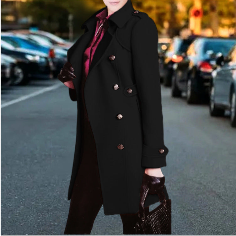 Damen trenchcoat mit doppelter Knopfleiste R&B