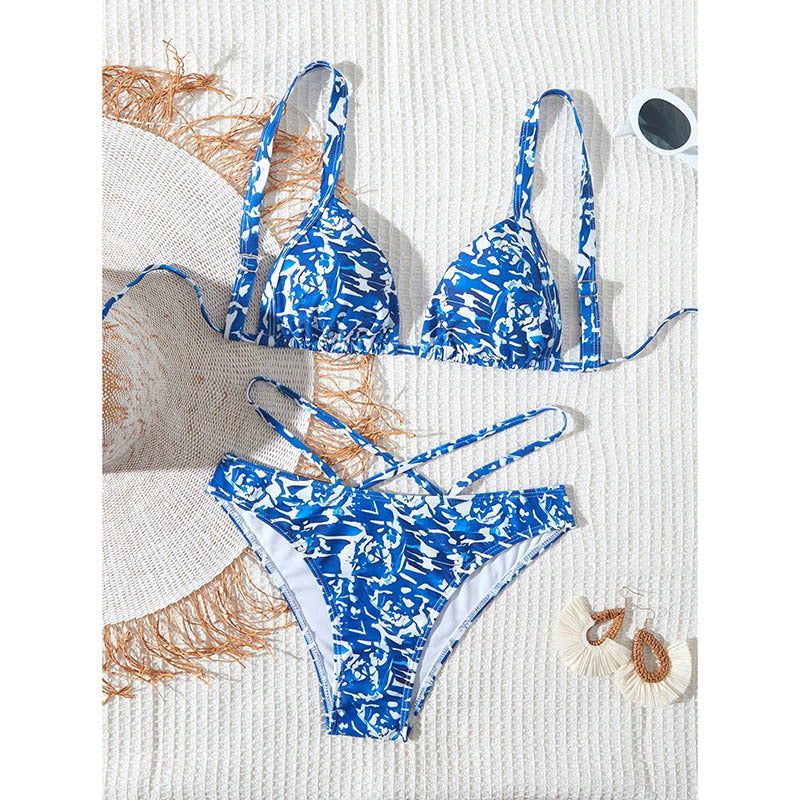 Damen Triangel-Bikini mit modischem Bindedetail R&B