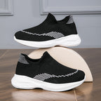 Damen Sportliche Slip-On Sneakers mit rutschfester Sohle und atmungsaktivem Obermaterial
