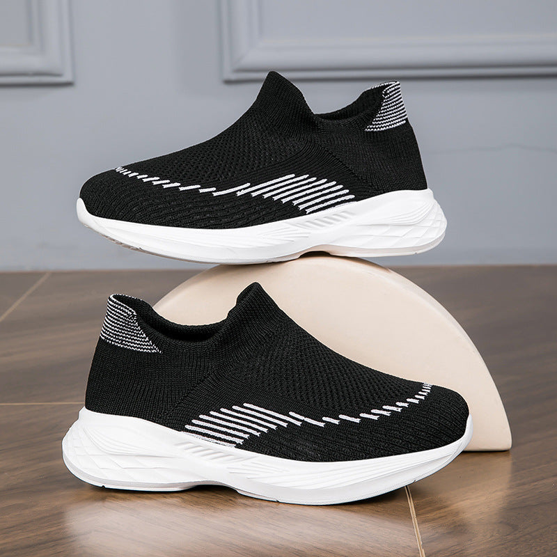 Damen Sportliche Slip-On Sneakers mit rutschfester Sohle und atmungsaktivem Obermaterial