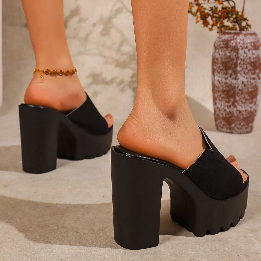 Damen Plateausandalen mit trendigem Blockabsatz R&B