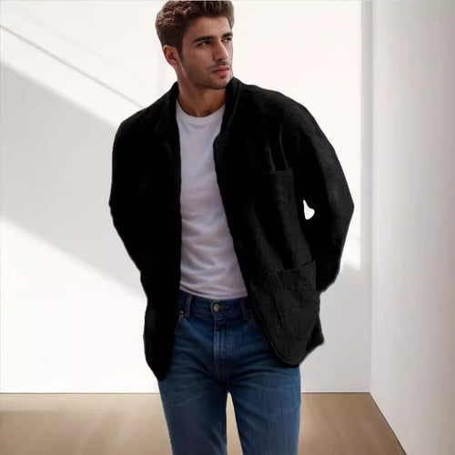 Herren Übergangsjacke aus hochwertigem Material mit stilvollem Kragen und praktischen Taschen R&B