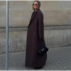 Damen Oversized Wollmantel R&B