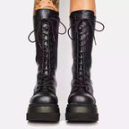 Damen Schnürstiefel im Urban-Style mit stabiler Sohle R&B