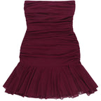 Damen Kleid mit raffiniertem Rüschendetail und seitlichem Schlitz R&B