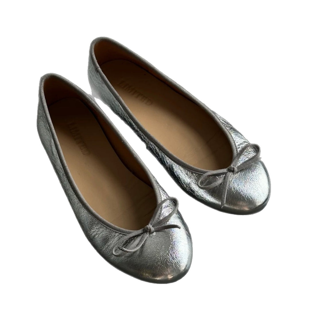Damen Ballerina-Schuhe mit glänzender Oberfläche und verspieltem Schleifenakzent R&B