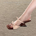 Damen elegante Mules mit dekorativen Schleifen und einzigartigem Absatzdesign R&B