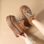 Damen Modische Plateausneaker mit robustem Obermaterial und hochgezogenem Schaft R&B