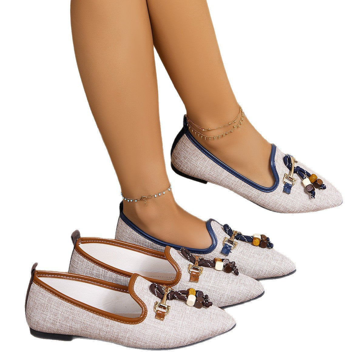 Damen Ballerinas mit modischem Dekor und elegantem Schnitt R&B