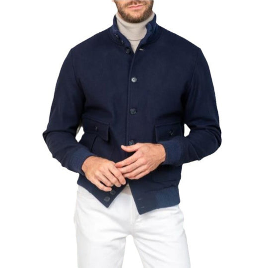 Herren lässige Jacke mit praktischen Taschen und elastischem Bund R&B