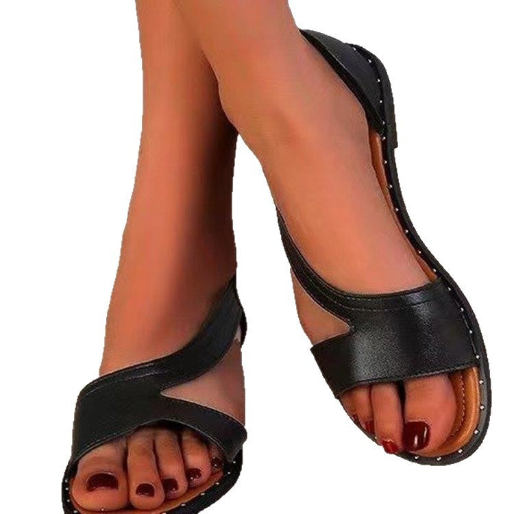 Damen Sandalen mit offenem Zehenbereich und komfortabler Fußbettgestaltung R&B