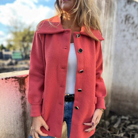 Damen Fleece Jacke mit modernem Kragen R&B