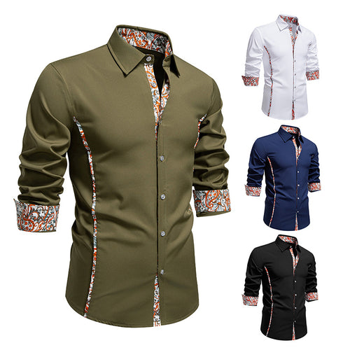 Herren Elegantes Hemd mit kreativem Floral-Muster und modernen Akzenten R&B