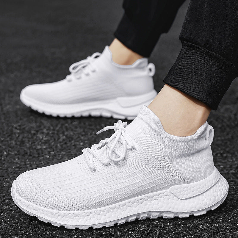 Damen sportliche Sneaker mit atmungsaktiver Strick-Oberfläche und stabiler Sohle R&B