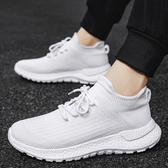 Damen sportliche Sneaker mit atmungsaktiver Strick-Oberfläche und stabiler Sohle R&B